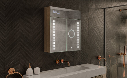 Baderomsskap Med LED-speil - L55 Emily 66,5 x 72cm