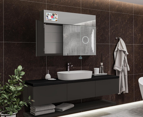 Baderomsskap Med LED-Speil - L27 Sarah 100 x 72cm #11
