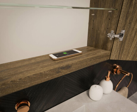 Baderomsskap Med LED-speil - L03 Emily 100 x 72cm #12