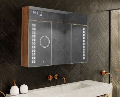 Baderomsskap Med LED-speil - L55 Emily 100 x 72cm