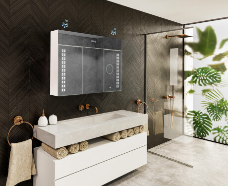 Baderomsskap Med LED-speil - L55 Emily 100 x 72cm #10