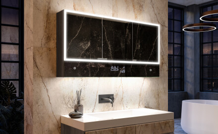Lite LED-Baderomsskap Lily - 3-dørs 100 x 72,5cm