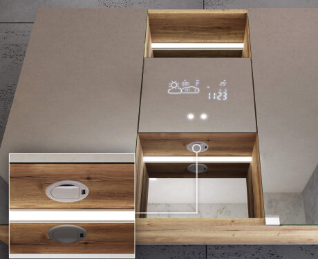 Lite LED-Baderomsskap Lisa 100 x 70cm #10