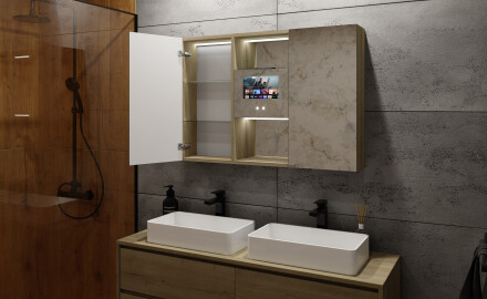 Lite LED-Baderomsskap Lisa 100 x 70cm