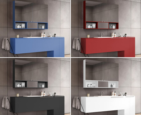 Lite LED-Baderomsskap Emma - 2-dørs 100 x 72cm #4