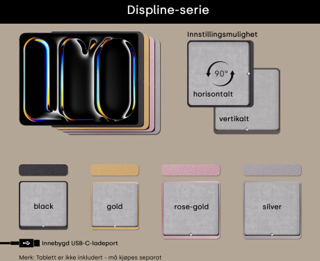 Avrundet Moderne LED Speil med iPad Displine L141 Ramme #2