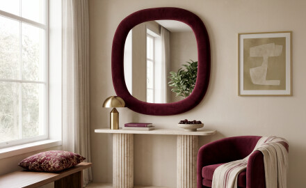 Designerpolstret speil - Velora Arco
