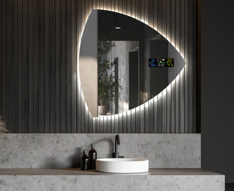 Asymmetrisk speil med LED lys T221 #6