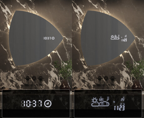 LED-badsspeil med uregelmessig form T221 #7