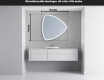 Asymmetrisk speil med LED lys T222 #3