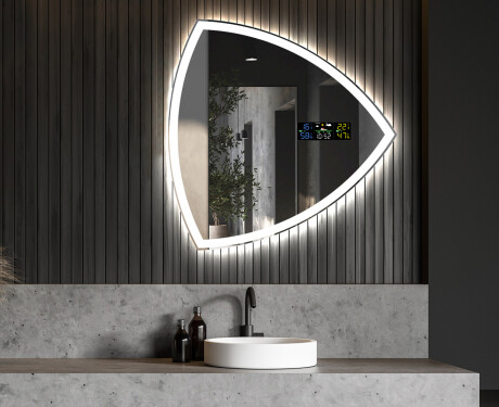 Asymmetrisk speil med LED lys T222 #6
