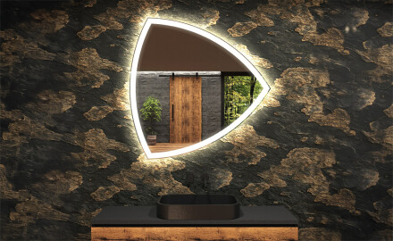 LED-badsspeil med uregelmessig form T222