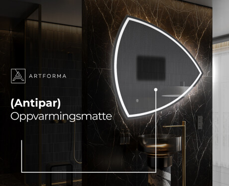 Asymmetrisk speil med LED lys T223 #8