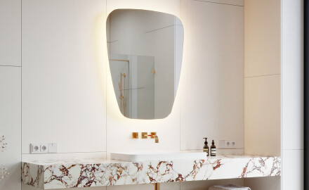 LED-badsspeil med uregelmessig form Z221