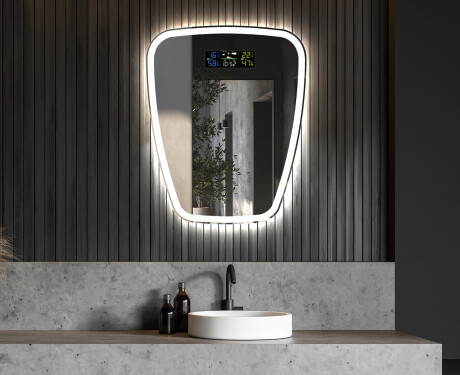 Asymmetrisk speil med lys LED Z222 #6