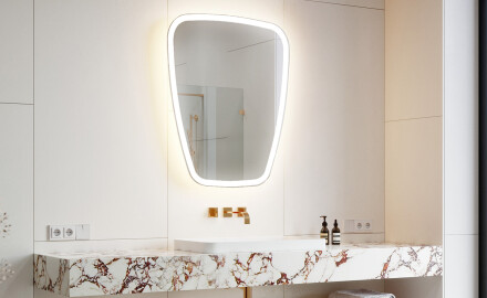 LED-badsspeil med uregelmessig form Z222
