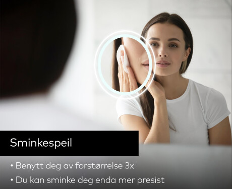 Rundt Speil Til Bad Med Lys L112 #9