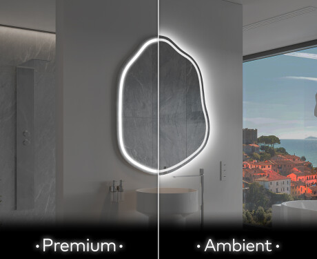 LED-badsspeil med uregelmessig form E223