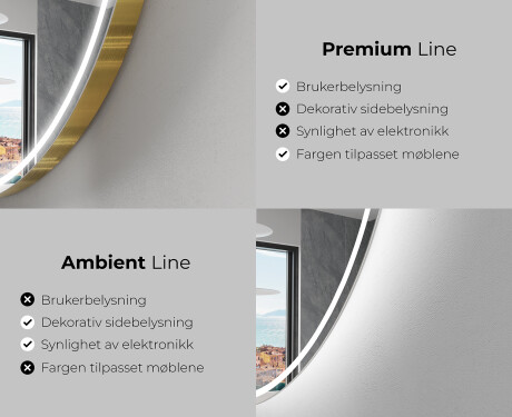 LED-badsspeil med uregelmessig form E223 #2