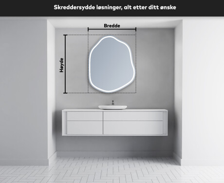 LED-badsspeil med uregelmessig form E223 #5