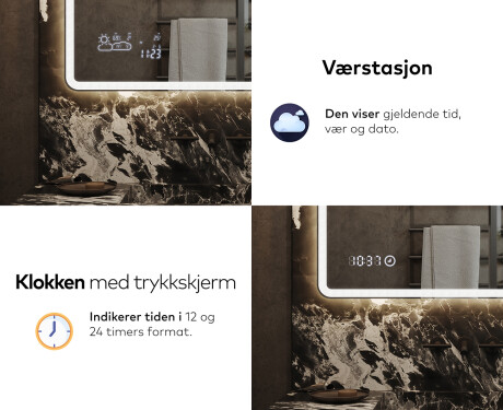 Baderomsspeil Med Lys L141 #7