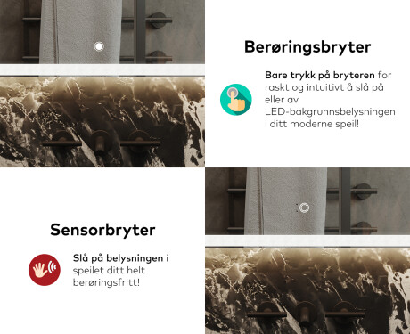 Baderomsspeil Med Lys L141 #9