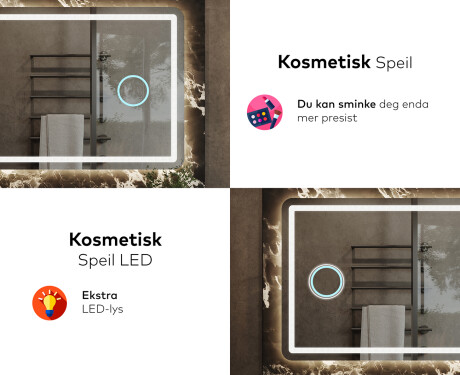 Baderomsspeil Med Lys L143 #8