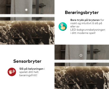 Baderomsspeil Med Lys L143 #9