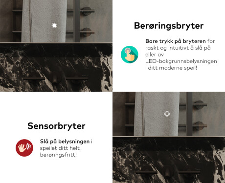 Baderomsspeil Med Lys L144 #9