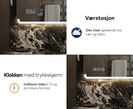 Baderomsspeil Med Lys L145 #7