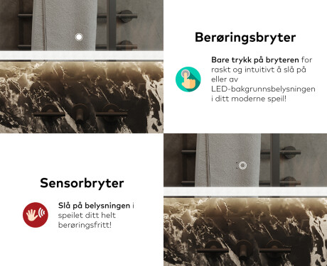 Baderomsspeil Med Lys L145 #9