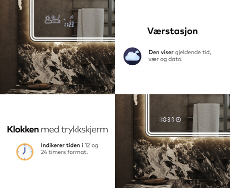 Baderomsspeil Med Lys L148 #7