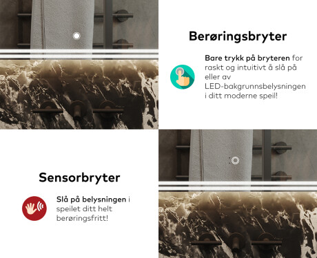 Baderomsspeil Med Lys L148 #9